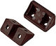 ArteLibre Plastic Shelf Brackets Coffee 43x20mm 04012685