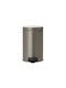 Brabantia NewIcon Κάδος Απορριμμάτων Μεταλλικός Platinum με Πεντάλ 12lt