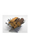 250500400SA1 Metalic Raft Depozitare lemne 44x25x25cm Argintiu