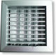 Karkon Square Fireplace Air Shutter Silver PAL-1515 TRP 15x15cm