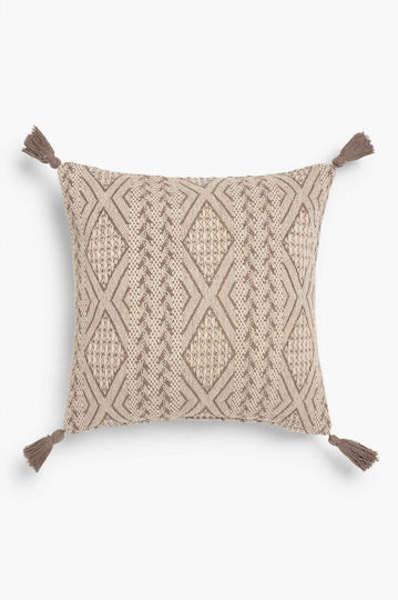 Calma House Dekorativer Kissenbezug Chicago aus 100% Baumwolle Linen 45x45cm