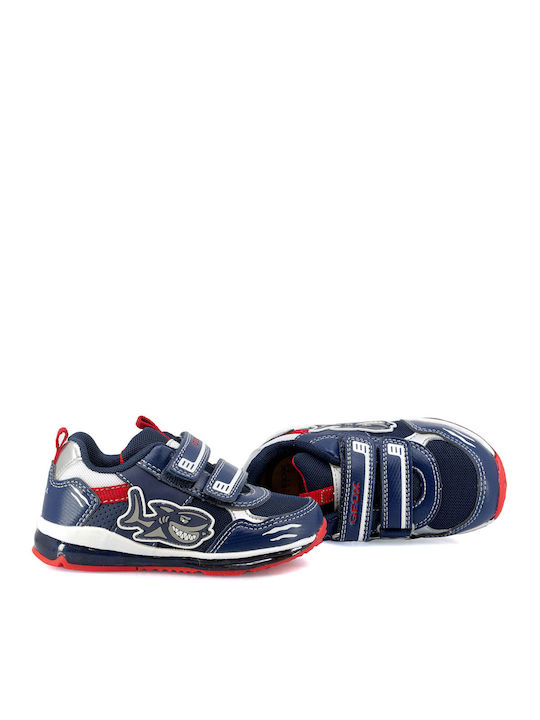 Geox Παιδικά Sneakers με Σκρατς για Αγόρι Navy Μπλε