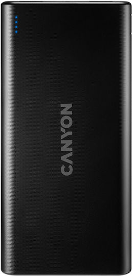 Canyon PB-106 Power Bank 10000mAh με 2 Θύρες USB-A Μαύρο