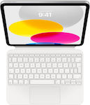 Apple Magic Keyboard Folio for iPad (10th generation) Klappdeckel Silikon mit Tastatur Griechisch Weiß (iPad 2022 10,9 Zoll) MQDP3GR/A