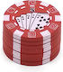 Tfar Râșniță Poker Chips 45mm Roșu