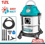 Total Wet-Dry Vacuum for Dry Dust & Debris 1000W with Waste Container 12lt