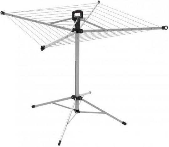 Metallic Folding Floor Clothes Drying Rack 110x110cm