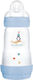 Mam Plastikflasche Easy Start Forest Gegen Koliken mit Silikonsauger für 2+ Monate Blue Wal-Pinguin 260ml 1Stück