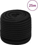 vidaXL Rope with Diameter 16mm and Length 25m Rope Black 16mm 25m 152834