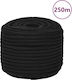 vidaXL Rope with Diameter 12mm and Length 250m Rope Black 12mm 250m