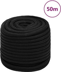 vidaXL Cordă cu Diametru 16mm și Lungime 50m Cablu de lucru negru 16mm 50m. 152835