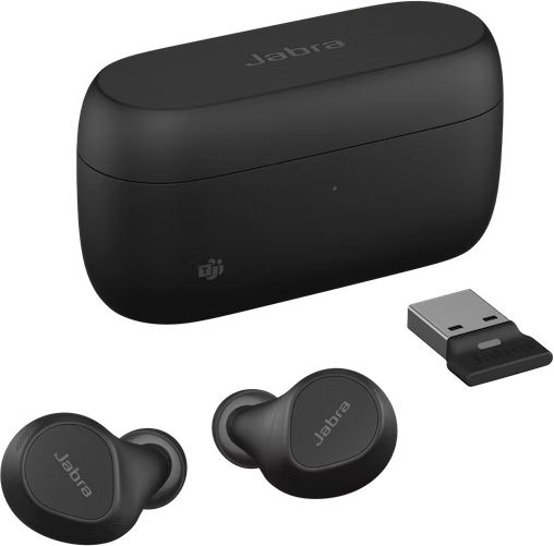 Jabra Evolve2 USB-A MS In-Ear Bluetooth-Freisprecheinrichtung Kopfhörer mit Schweißresistenz und Ladeetui Schwarz