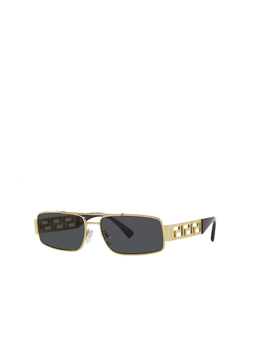 Versace Γυαλιά Ηλίου με Χρυσό Μεταλλικό Σκελετό και Μαύρο Φακό VE2257 100287
