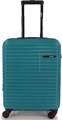 Rain C Cabin Travel Suitcase Hard Petrol with 4 Wheels Height 55cm.