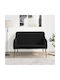 Doppelsitzer Sofa Samt Schwarz 110x76x80cm