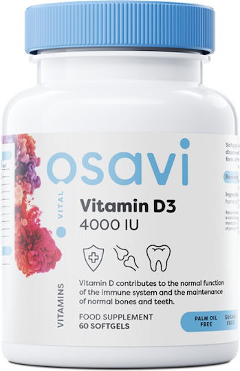 Osavi Vitamin D3 Vitamin for Immune System Boost & Bone Health 4000iu 60 softgels