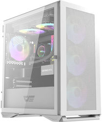 Darkflash DLM200 Midi Tower Computer Case with Window Panel White