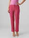 Vero Moda Women's Chino Trousers in Straight Line Pink Yarrow