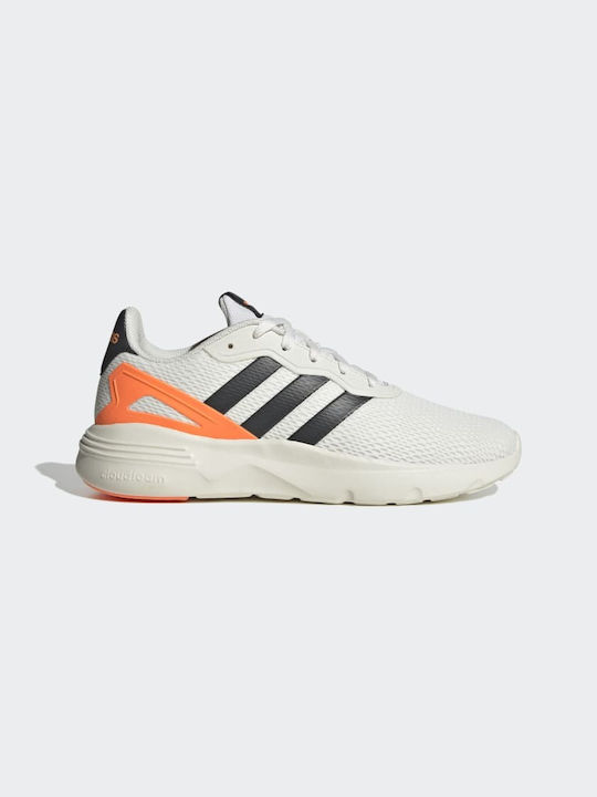 Adidas Nebzed Cloudfoam Ανδρικά Sneakers Core White / Carbon / Screaming Orange
