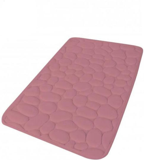 Αντιολισθητικό Πατάκι Μπάνιου Memory Foam AT0000291 Ροζ 50x120εκ.