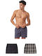 Men's Boxers Navy Plaid/Grey Plaid Checkered 2Pack
