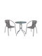 Set Dining for Small Outdoor Spaces Anthracite / Grey Baleno 3pcs