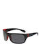 Polareye PTE2156 Men's Sunglasses with Plastic Frame Black / Red