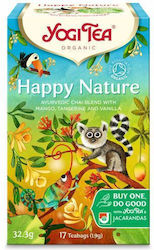 Yogi Tea Happy Nature Μείγμα Βοτάνων Βιολογικό 17 Φακελάκια 549.1gr