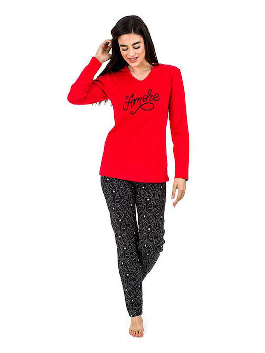 Amelie Winter Women's Pyjama Set Red