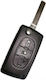 Foldable Car Key Shell with Blade with 3 Buttons for Citroen