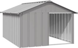 vidaXL Căsuță Pentru Câine Metalică Gri 116.5x153x81.5cm vidaXL Căsuță Pentru Câine Metalică Gri 116.5x153x81.5cm
