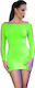 Chilirose Sexy Minikleid Grün