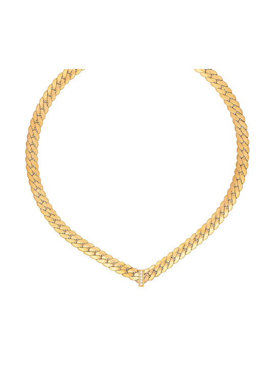 Excite-Fashion Halskette aus Vergoldet Stahl mit Zirkonia