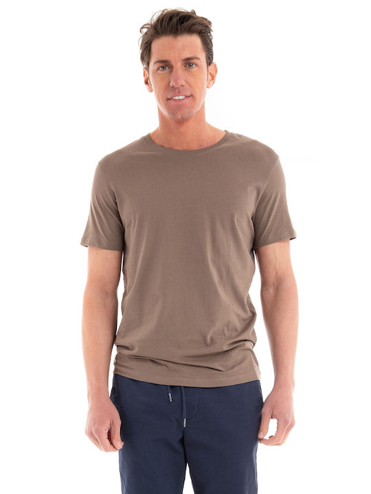 Jack & Jones Men's Short Sleeve T-shirt Dark Beige