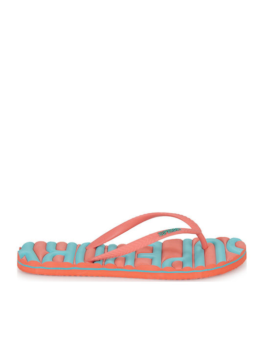 Superdry Șlapi Orange/Verde Mentar