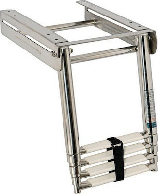 Sumar 3 Steps Folding Boat Ladder Telescopic Platform Ladder Inox SS316 3 Steps 25.4 x 88.9cm