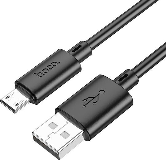 Hoco X88 Regular USB 2.0 to micro USB Cable Μαύρο 1m