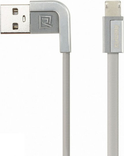 Remax Cheynn RC-052i Unghi (90°) USB-A la Cablu Lightning Alb 1m