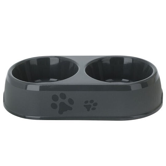 Food & Water Bowl for Dog & Cat Made of Propylene 2 Spots 31.5x17x6.8cm
