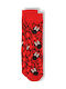 Disney MN21078 Women's Socks with Design Red