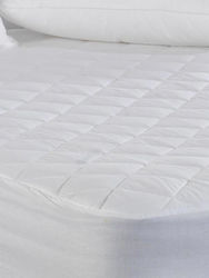 Sunshine Double Quilted Mattress Cover Fitted White 140x200+35cm