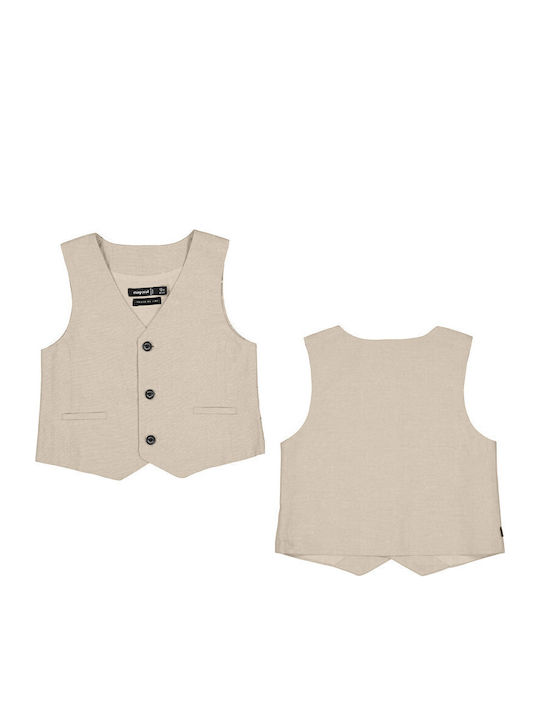 Mayoral Kids Vest Beige