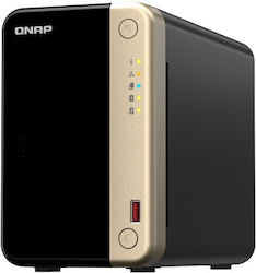 QNap TS-264 NAS Tower with 2 Number of Spit for HDD/M.2/SSD and 2 Ethernet Port