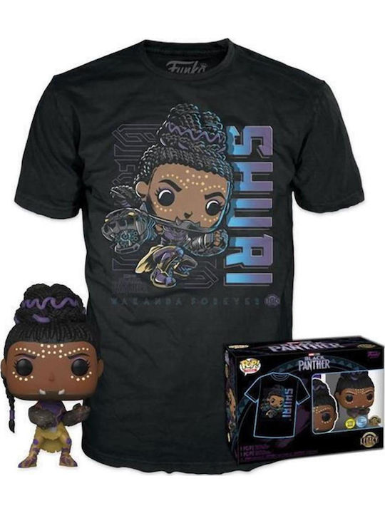 Funko Pop! Tees Marvel: Shuri (S) (S) Bobble-Head & Glows in the Dark Special Edition