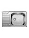 Blanco Dinas XL 6 S Compact 525121 Drop-In Sink Inox Brushed W78xD50cm Silver