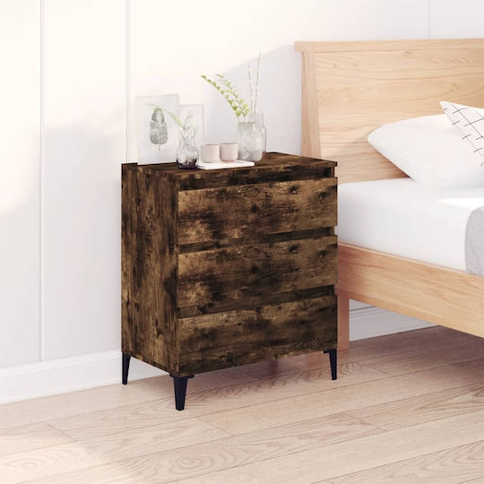 Wooden Bedroom Chest of Drawers with 3 Drawers 60x35x70cm