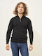 Men's Knitted Object with Zipper Black