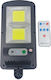 Jortan Street Solar Light 100W Cold White 6500K with Motion Sensor, Photocell and Remote Control IP66 36cmx15cmcm