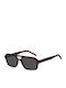 Herren Sonnenbrille mit Schwarz Kunststoff Gestell und Schwarz Linse
