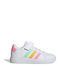 Grand Court GRAND COURT 2.0 Kids Sneakers with Scratch Cloud White / Pulse Mint / Beam Pink
